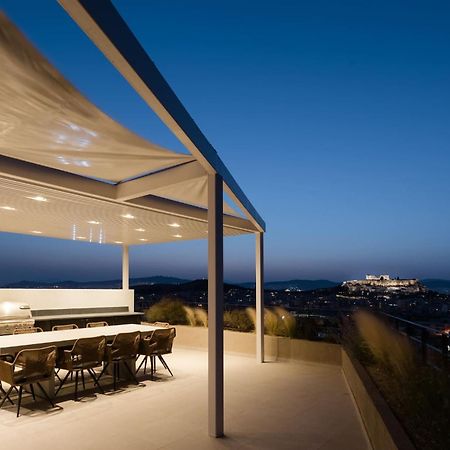 Urban Apt With Stunning Acropolis View & Roofdeck Athén Kültér fotó