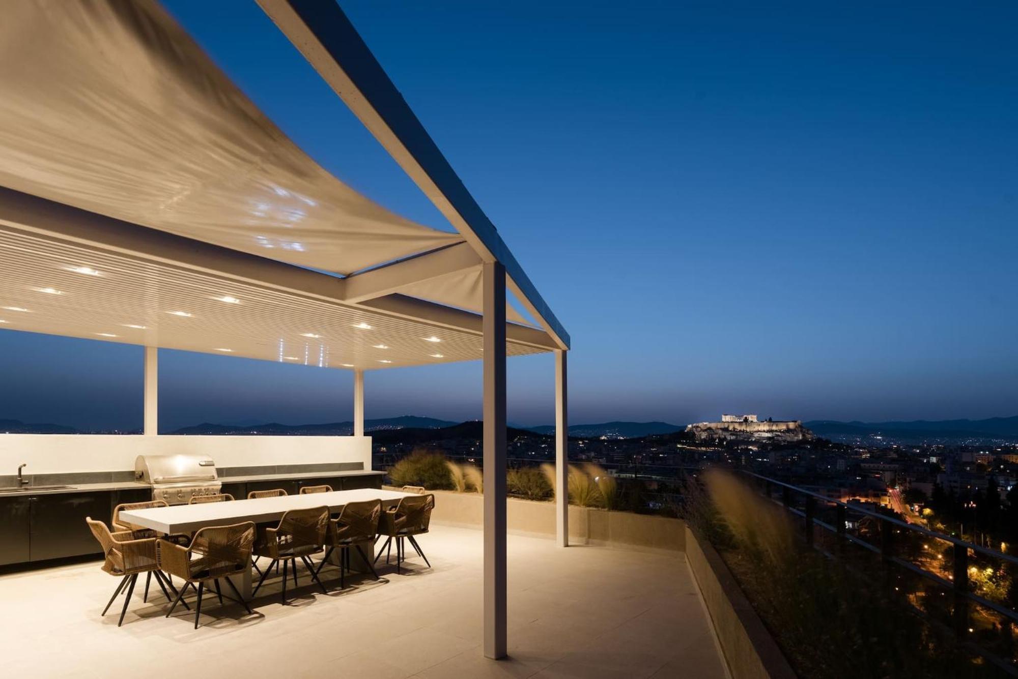Urban Apt With Stunning Acropolis View & Roofdeck Athén Kültér fotó